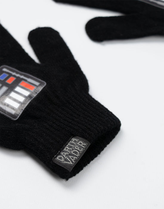 Star Wars Darth Vader Boys Black Beanie and Gloves Set