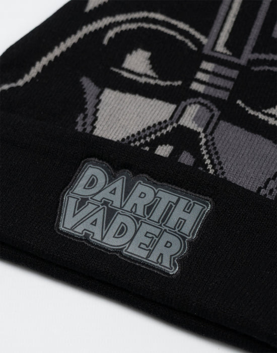 Star Wars Darth Vader Boys Black Beanie and Gloves Set