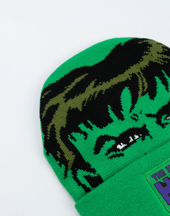 Marvel Hulk Boys Green Beanie and Gloves Set
