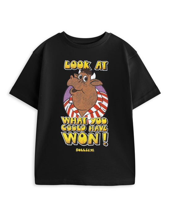 Bullseye Look At What You Could Have Won! Unisex Kids Black Short Sleeved T-Shirt