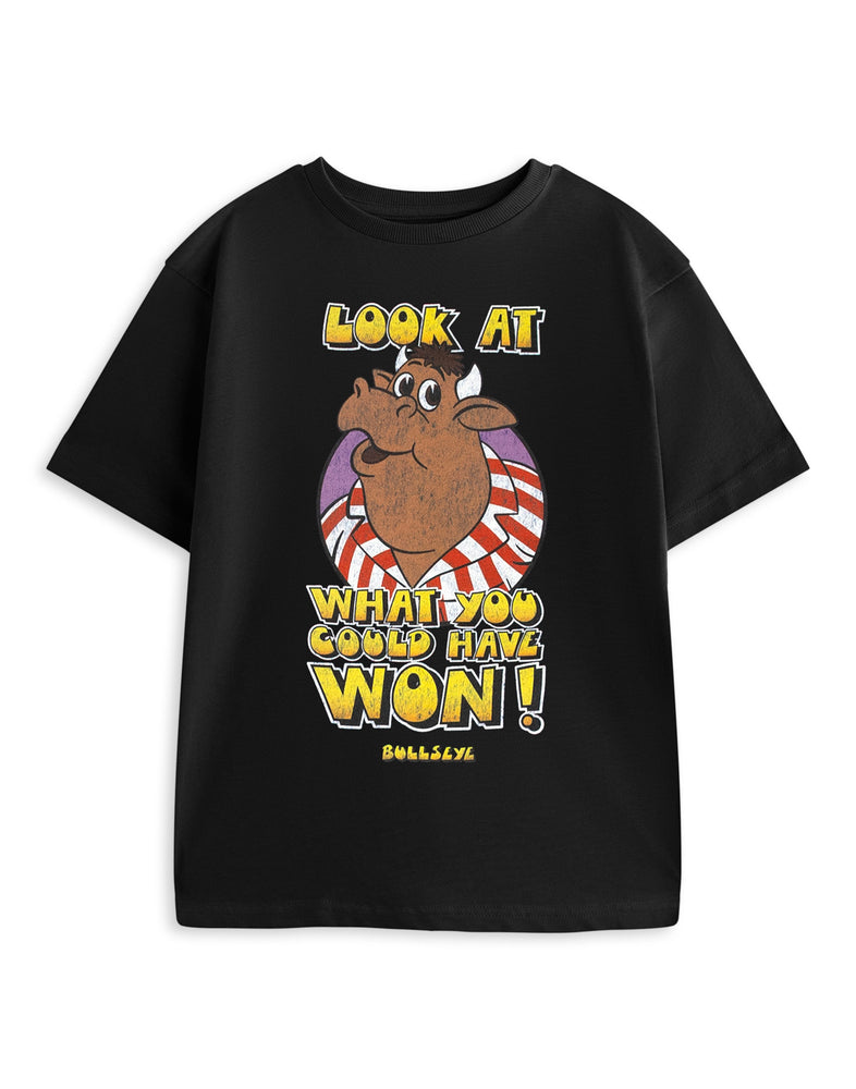 Bullseye Look At What You Could Have Won! Unisex Kids Black Short Sleeved T-Shirt