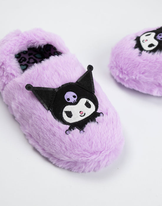 Hello Kitty Kuromi Girls Purple Slip On Loafer Slippers