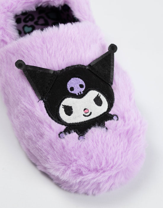 Hello Kitty Kuromi Girls Purple Slip On Loafer Slippers