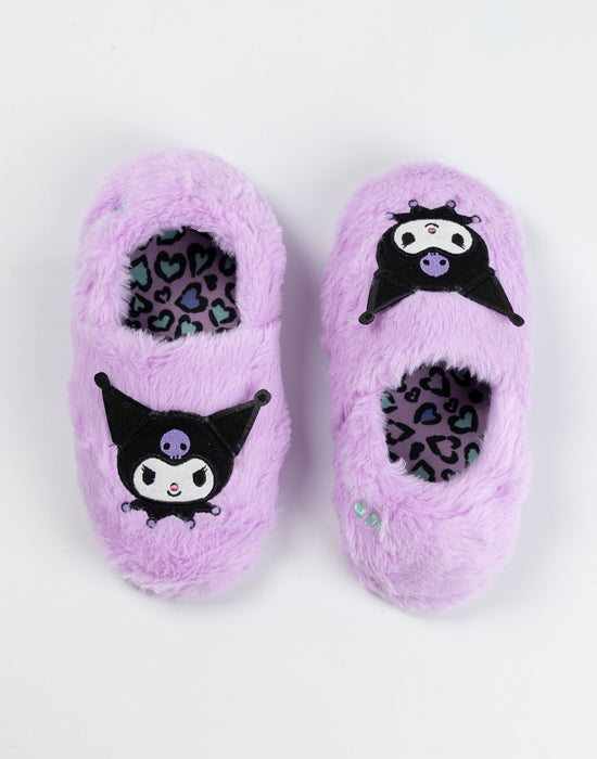 Hello Kitty Kuromi Girls Purple Slip On Loafer Slippers