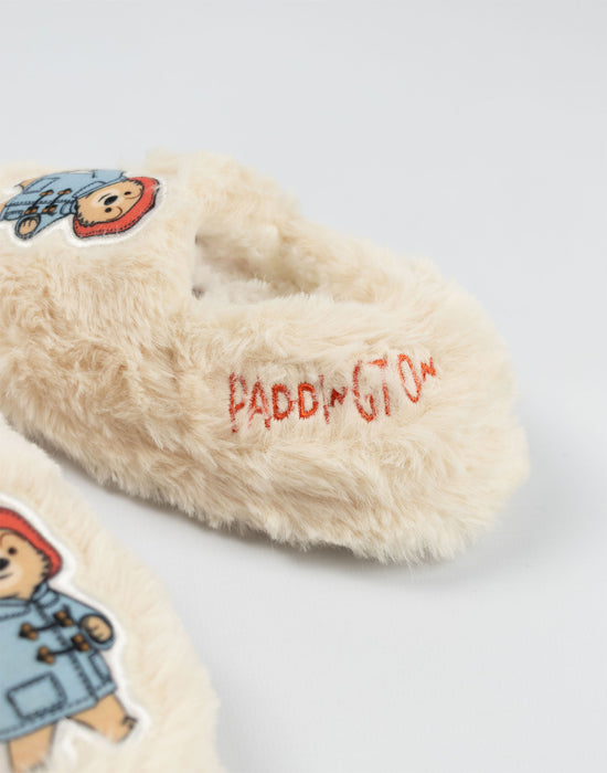 Paddington Bear Character Unisex Kids Beige Slip On Loafer Slippers