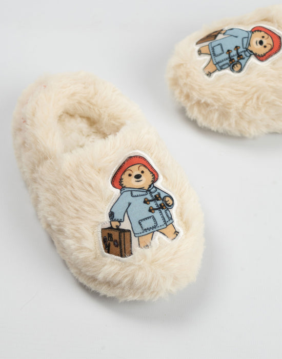 Paddington Bear Character Unisex Kids Beige Slip On Loafer Slippers
