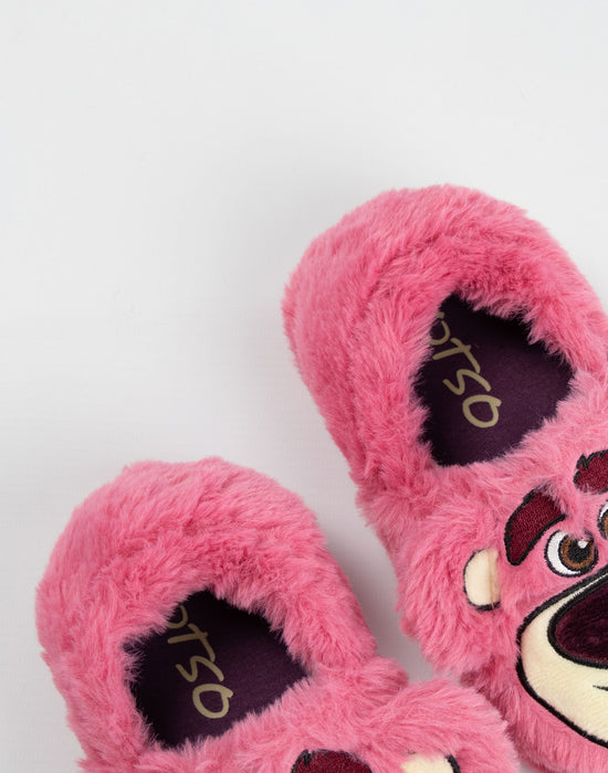 Disney Toy Story Lotso Girls Pink Slip On Loafer Slippers