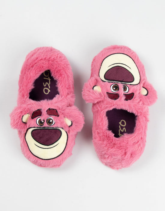Disney Toy Story Lotso Girls Pink Slip On Loafer Slippers