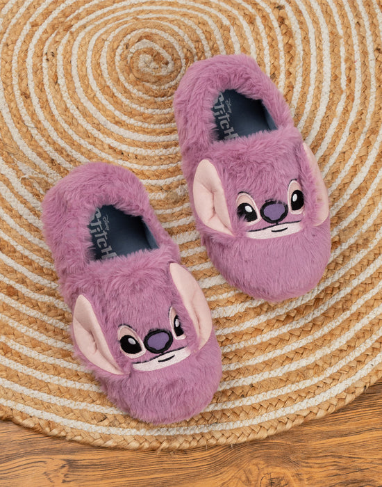 Lilo & Stitch Angel Girls Purple Slip On Loafer Slippers