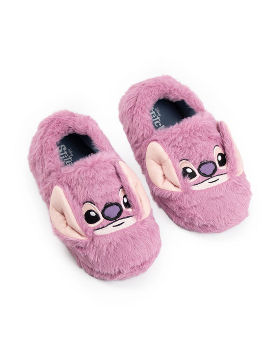 Lilo & Stitch Angel Girls Purple Slip On Loafer Slippers