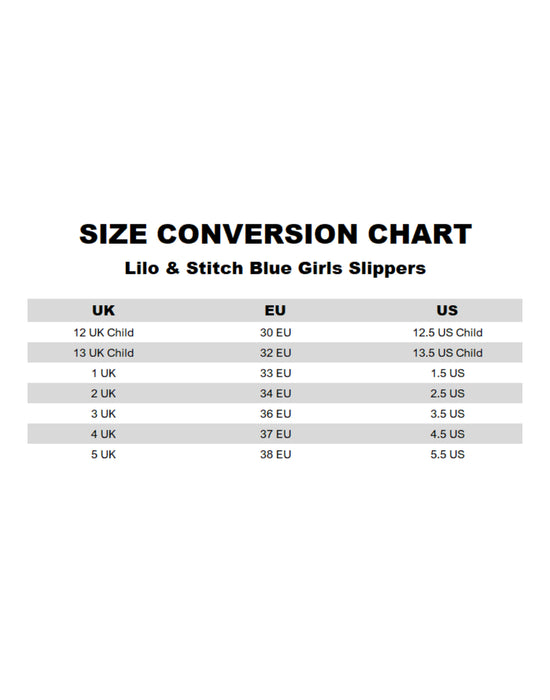 Lilo & Stitch Character Face Girls Blue Slip On Loafer Slippers