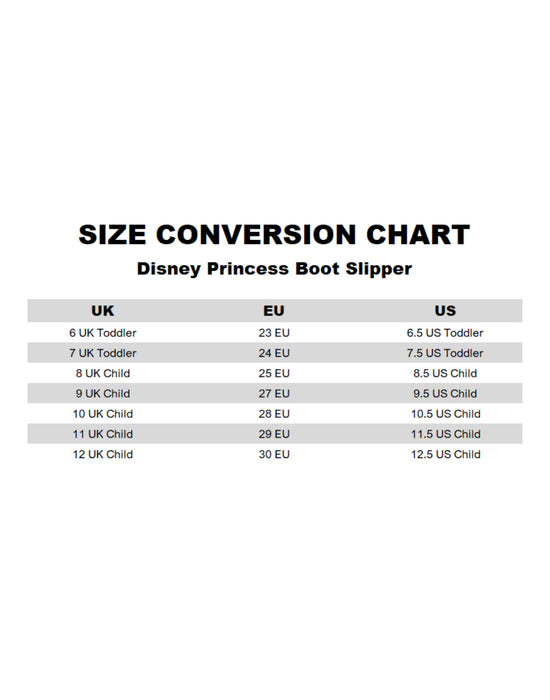 Disney Princesses Girls Pink Slipper Boots