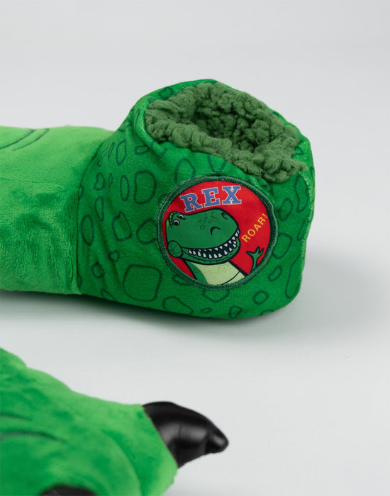 Disney Toy Story Rex Unisex Kids Green Slipper Boots