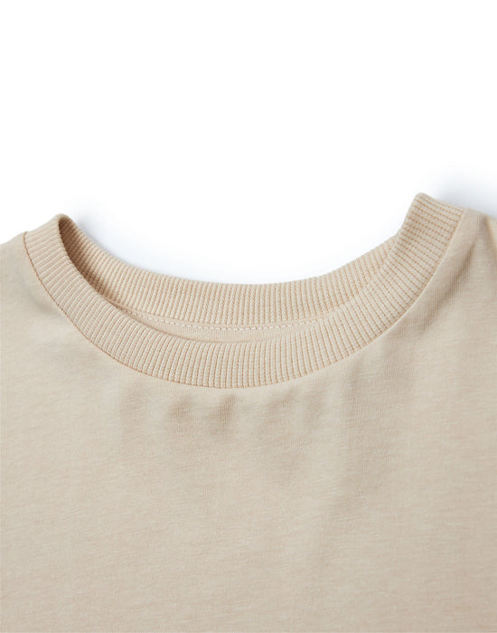 Stranger Things Hawkins Tigers Unisex Kids Beige Short Sleeved T-Shirt