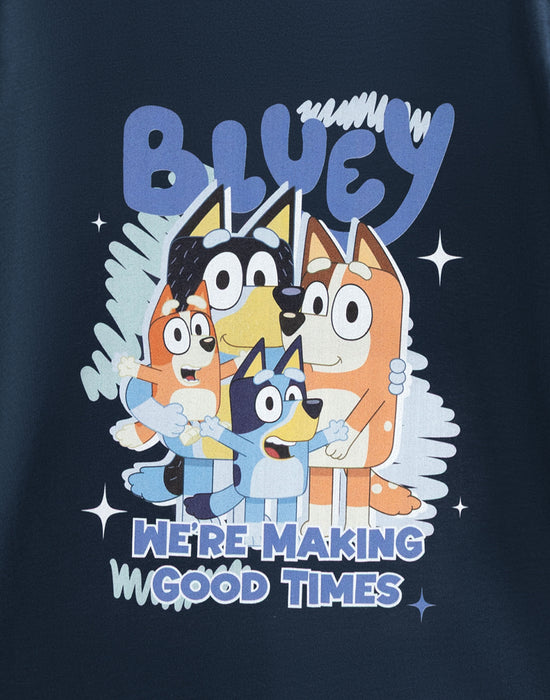 Bluey Good Times Unisex Kids Blue Short Sleeved T-Shirt