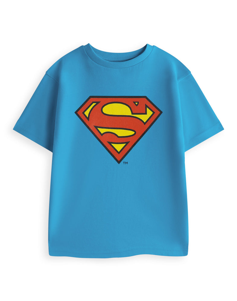 DC Comics Classic Logo Boys Blue Short Sleeved T-Shirt