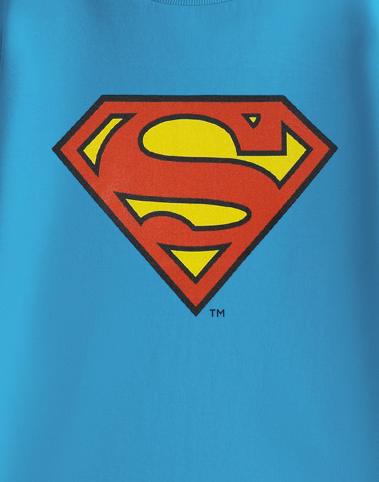 DC Comics Classic Logo Boys Blue Short Sleeved T-Shirt