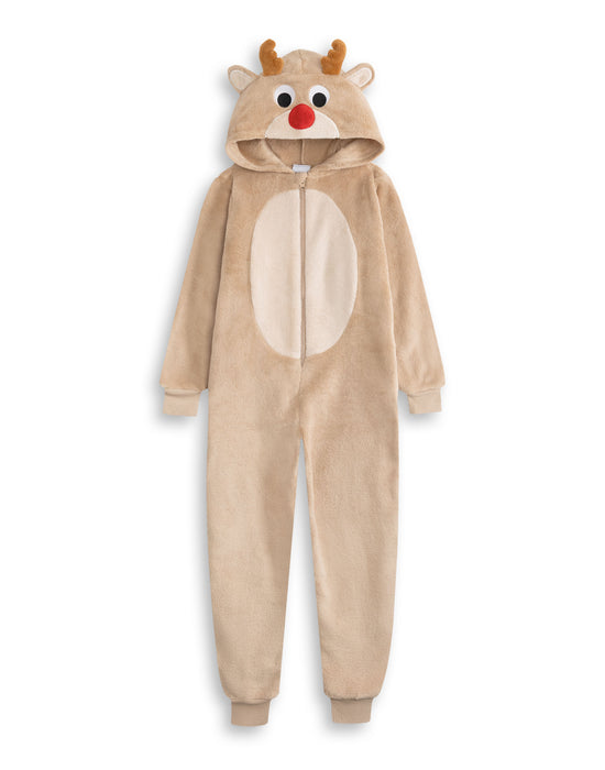 Show Me The Merch Rudolph Unisex Kids Brown Onesie