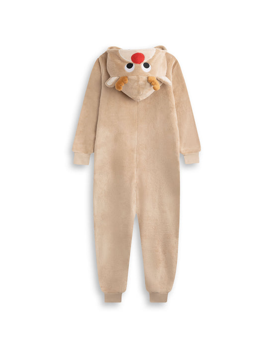 Show Me The Merch Rudolph Unisex Kids Brown Onesie