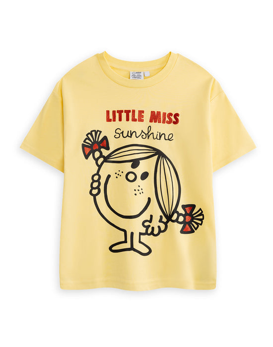 Mr. Men & Little Miss Multi Character Girls Multicoloured Multi-Pack of 3 Short-Sleeved T-Shirts