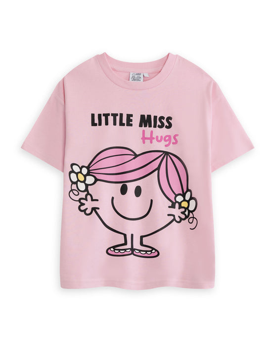 Mr. Men & Little Miss Multi Character Girls Multicoloured Multi-Pack of 3 Short-Sleeved T-Shirts