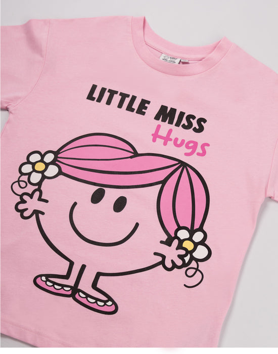 Mr. Men & Little Miss Multi Character Girls Multicoloured Multi-Pack of 3 Short-Sleeved T-Shirts