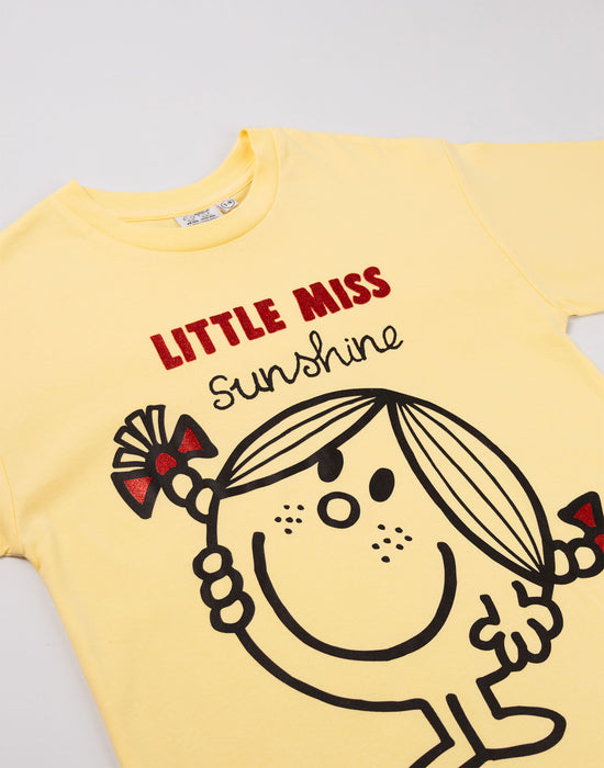 Mr. Men & Little Miss Multi Character Girls Multicoloured Multi-Pack of 3 Short-Sleeved T-Shirts