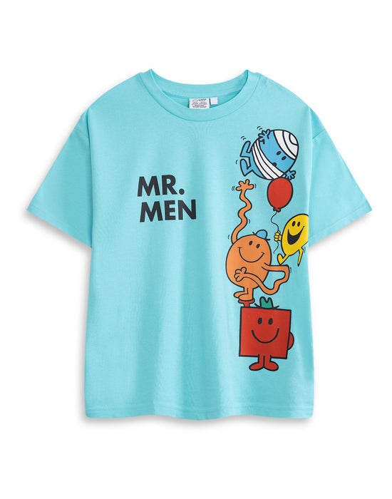 Mr. Men & Little Miss Multi Character Boys Multicoloured Multi-Pack of 3 Short-Sleeved T-Shirts