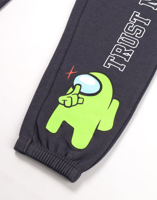Among Us Character Boys Grey Hoodie and Joggers Set