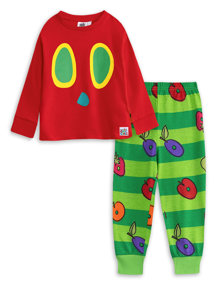Eric Carle The Very hungry Caterpillar Unisex Kids Red Long Sleeve Long Leg Pyjama Set