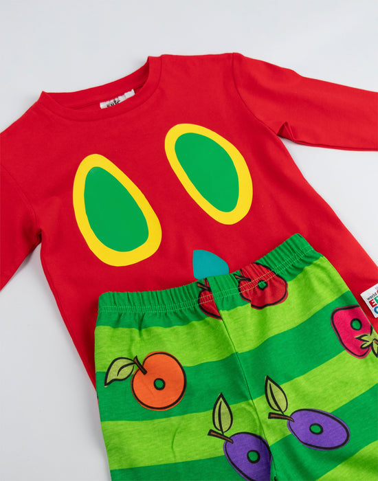 Eric Carle The Very hungry Caterpillar Unisex Kids Red Long Sleeve Long Leg Pyjama Set