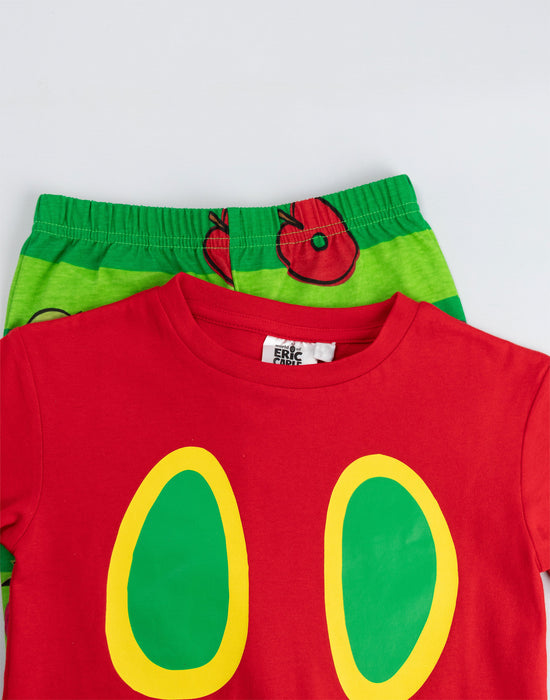 Eric Carle The Very hungry Caterpillar Unisex Kids Red Long Sleeve Long Leg Pyjama Set