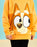 Bluey Bingo Unisex Kids Orange Hoodie