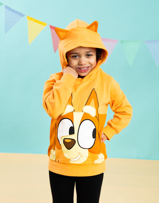 Bluey Bingo Unisex Kids Orange Hoodie