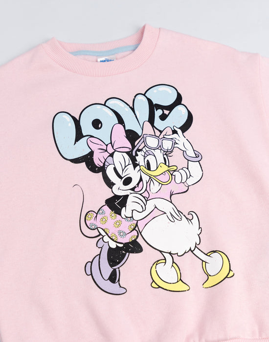Disney Minnie Girls Pink Sweatshirt and Joggers Set