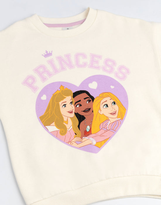 Disney Princess Girls Pink Sweatshirt and Joggers Set