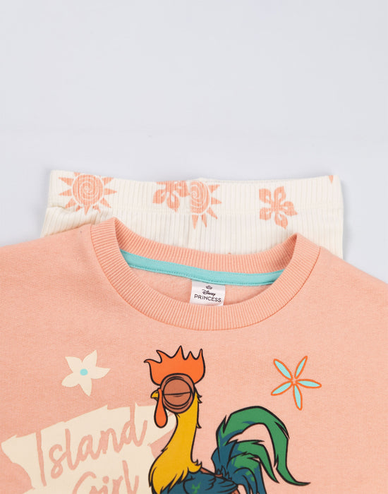 Disney Moana Girls Multicoloured Sweatshirt and Joggers Set