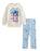 Disney Stitch Girls Multicoloured Sweatshirt and Joggers Set