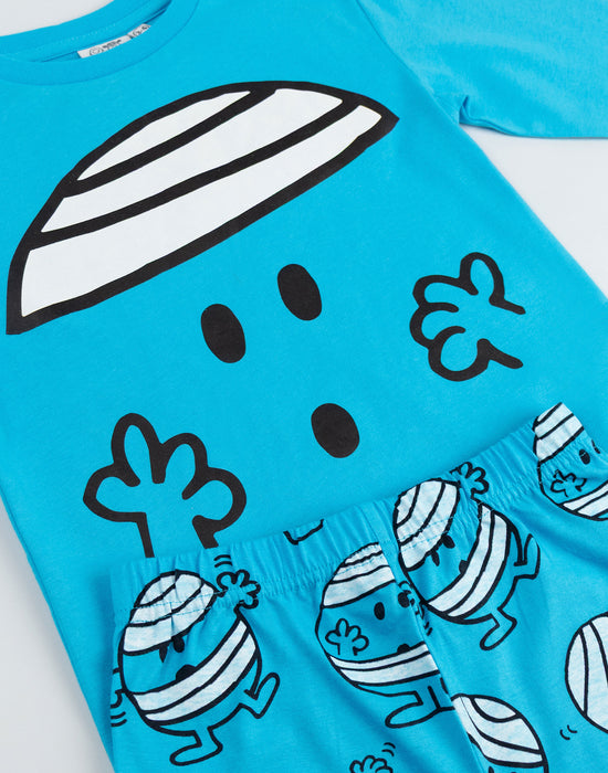 Mr. Men & Little Miss Mr Bump Boys Blue Long Sleeve Long Leg Pyjama Set