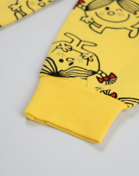 Mr. Men & Little Miss Sunshine Girls Yellow Long Sleeve Long Leg Pyjama Set