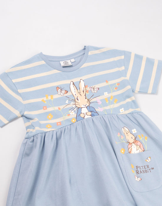 Peter Rabbit Stripey Girls Blue Dress