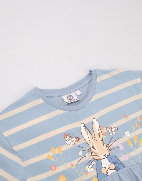 Peter Rabbit Stripey Girls Blue Dress