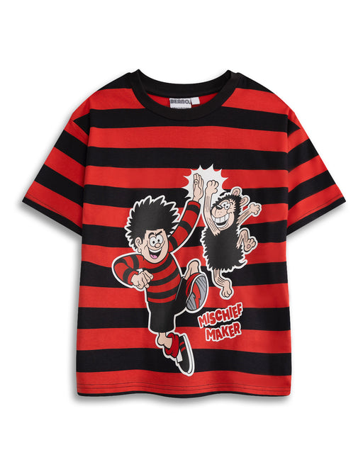 Beano Dennis The Menace Boys Red Short Sleeved T-Shirt