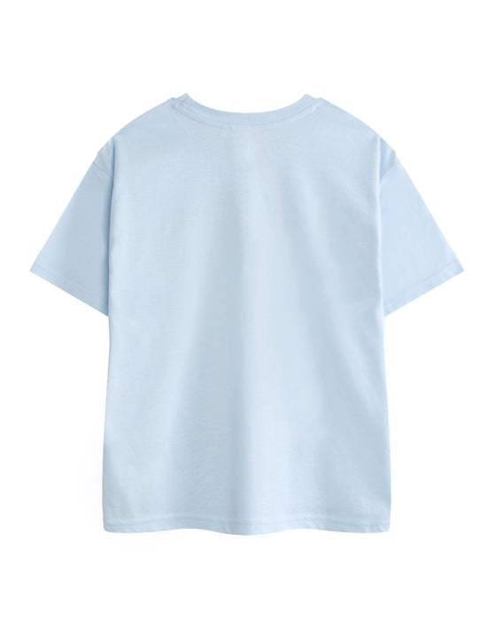Disney Alice In Wonderland Girls Blue Short Sleeved T-Shirt