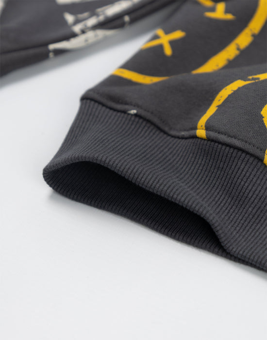 Nirvana Logo Unisex Kids Grey Sweatshirt and Joggers Set