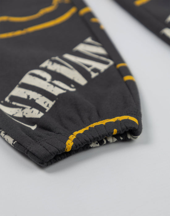 Nirvana Logo Unisex Kids Grey Sweatshirt and Joggers Set