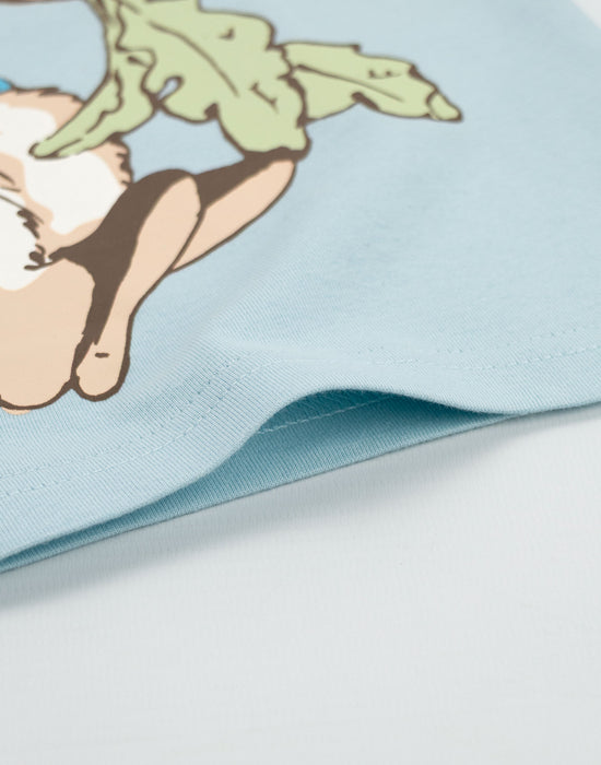 Peter Rabbit Character Unisex Kids Blue Short Sleeved T-Shirt