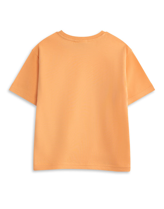 The Tiger Who Came To Tea Multi Character Boys Peach Short Sleeved T-Shirt