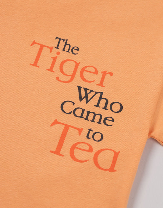 The Tiger Who Came To Tea Multi Character Boys Peach Short Sleeved T-Shirt