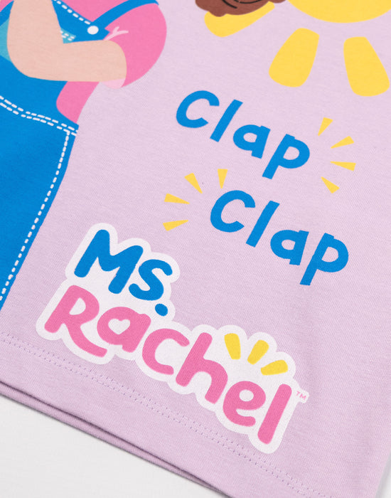 Ms. Rachel Clap Clap Girls Pink Short Sleeved T-Shirt